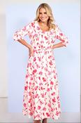 Kate Cooper KCS26165 Round Neck Flared Dress With Belt Detail