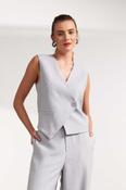 NAYA NAS25272 Asymmetric style waistcoat with button closing