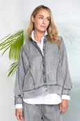 NAYA NAS26140 Washed Effect Tencle Jacket With Button Closing