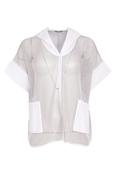 NAYA NAS26175 Mesh Top With Contrast Pocket And Cuff