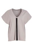 NAYA NAS26189 Vee Neck Top With Contrast Colour Band At Front