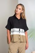 NAYA NAS26316 Border Print Tie Dye Shirt
