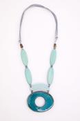 NAYA NAS26370 Colour Oval Necklace With Oblong Stone