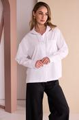 NAYA NAW26329 Cotton Hood Shirt With Tie String