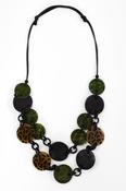 NAYA NAW26333 Two Tone Mottled Disc Necklace image