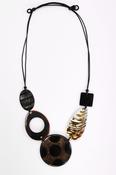 NAYA NAW26336 Spot Stone Necklace With Etched Stone image