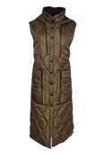 NAYA NAW26353 Long Quilted Waistcoat With Zip Pocket