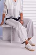 NAYA NPA26250 Pull up trouser with contrast panel at side seam and zip pocket image