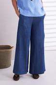 NAYA NPA26272 Wide Leg Denim Look Trouser With Pockets image