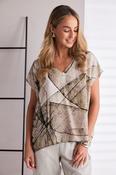 NAYA NPA26308 Graphic Print Vee Neck Top image