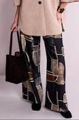 ORA ORW26105 Print Pull Up Trouser With Elasticated Waist image