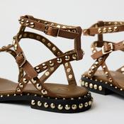 Ash Tan Leather Gladiator Sandals image