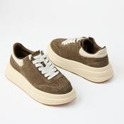 Ash Taupe Suede Leather Trainers