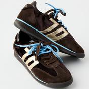 Back 70 Brown Suede Leather Trainers image