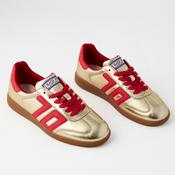 Back 70 Gold Metallic Leather Trainers