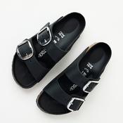 Birkenstock Black Oiled Leather Arizona Sandals image