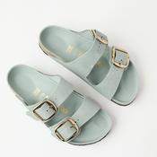 Birkenstock Big Buckle High Shine Mint Leather Arizona Sandals image