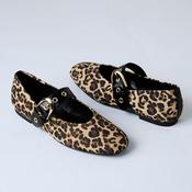 Gabor Mary Jane Suede Leather Leopard Pumps