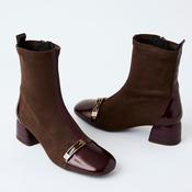 Hispanitas Brown Suede Leather Ankle Boots image