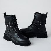 Lodi Black Leather Hiking Boots