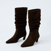 Lodi Brown Suede Leather Slouch Boots image