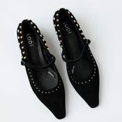 Lodi Mary Jane Black Suede Leather Shoes image