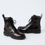 NeroGiardini Wine Patent Leather Military Style Boots image