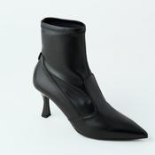 NeroGiardini Black Leather Sock Boots