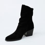 Paul Green Black Leather Over Ankle Boots image