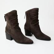 Paul Green Brown Suede Leather Over Ankle Boots image