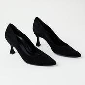 Paul Green Black Suede Leather Court Shoes image