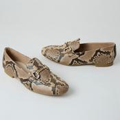 Paul Green Cream Snake Leather Loafers