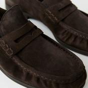 Paul Green Brown Suede Leather Moccasin Style Loafers image