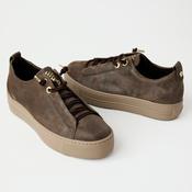 Paul Green Mocha Suede Leather Trainers image