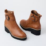 Paul Green Tan Leather Ankle Boots