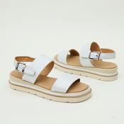 Repo White Leather Sandals