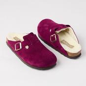 Rohde Purple Suede Leather Shearling Clogs image