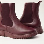 Wonders Wine Leather Ankle Boots image