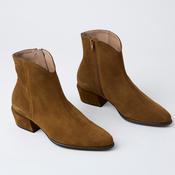 Wonders Tan Suede Leather Ankle Boots