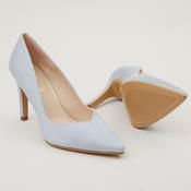 Sky blue court shoes top
