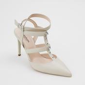 NeroGiardini Ivory Leather Slingbacks
