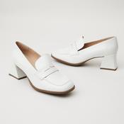 Wonders White Patent Leather Heeled Brogues image