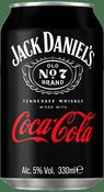 Jack Daniel's &amp; Cola Cola 33cl Can