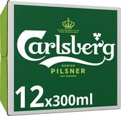 Carlsberg Danish Pilsner Lager 12 Pack (30cl Bottles)