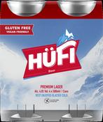 Hufi Gluten Free Lager 4Pk 50cl Can