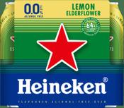 Heineken 0.0 Lemon Elderflower 4Pk 33cl Cans