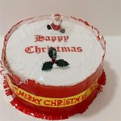 6 Inch Iced On Top Christmas Cake