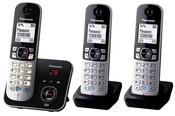 Panasonic Trio Cordless Phone with Answer Machine Silver KX-TG6823