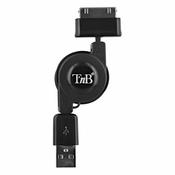 T'nB Retractable Cable for Samsung Galaxy Tab Black