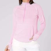 SwingOutSister Lottie Stripe 1/4 Zip Top Super Pink image